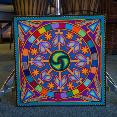 Huichol Artwork - "Peyote Symbol" (out of stock)